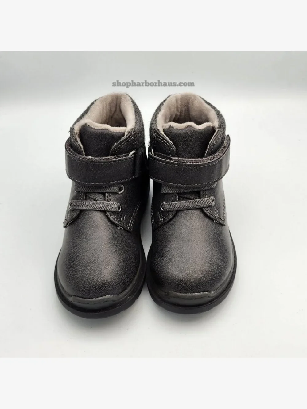 Black Ankle Strap Lace-Up Boots | Kid's 7